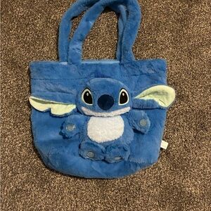 Blue Plush Stitch Tote with Ears